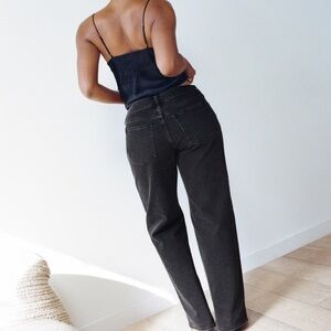 Abercrombie & Fitch Women's Black - The Baggy Low Rise Curve Love